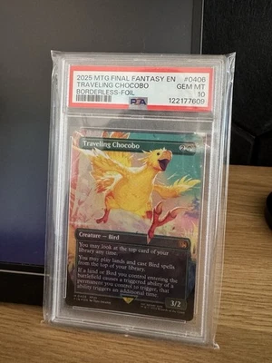 MTG Final Fantasy Chocobo Traveling Boarderless Foil PSA 10 Gem Mint - Image 1 of 2