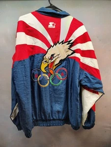Vtg. Rare 1996 USA Eagle Olympics Team Starter Windbreaker Jacket Mens XL - Picture 1 of 11