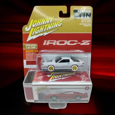 JOHNNY LIGHTNING белый 1989 Chevy Camaro Z28 IROC-Z белая молния золото погони - Изображение 1 из 4