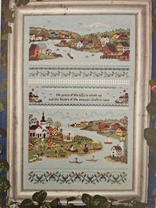 The Victoria Sampler HARBOUR VILLAGE Cross Stitch Pattern 83 & 2 Accessory Packs - Picture 1 of 6