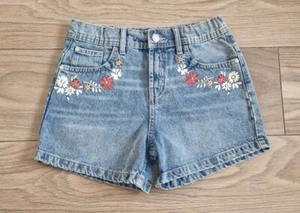 Girls Denim Shorts Flower Design Age 11-12 Years BNWT - Picture 1 of 2