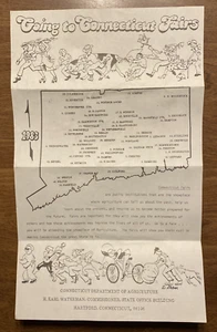 Folleto volante vintage 1983 Connecticut Fairs con mapa CT Departamento de Agricultura P9a - Imagen 1 de 22