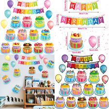 20 Pieces Happy Birthday Bulletin Board Set Birthday Wall Classroom Decoration C