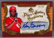 2006 Upper Deck UD SP Legendary Cuts Ken Griffey SR PLACE IN HISTORY AUTO #91/99