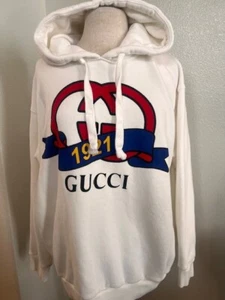 NWOT Authentic Gucci Interlocking G cotton jersey hoodie sweatshirt L - Picture 1 of 4