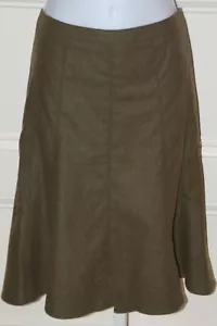 ETRO melierter moosgrüner A-Linien Rock aus weicher Wollmischung Gr. 44 - Bild 1 von 4
