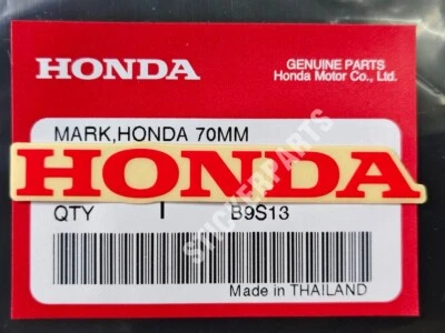 1 PIEZA PARA HONDA TEXTO PEGATINA LOGOTIPO CALCOMANÍA EMBLEMA TANQUE DE COMBUSTIBLE CARENADO ROJO 70 MM Foto 1 de 4