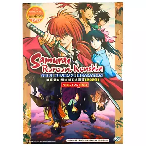 DVD Samurai Rurouni Kenshin: Meiji Kenkaku Romantan TV Series (2023) English Dub - Foto 1 di 11