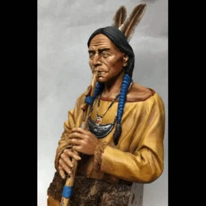 Kit Modelo Resina 1/10 BUSTO Jefe Indio Nativo Americano Sin Pintar - Imagen 1 de 1