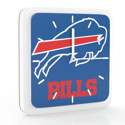 New 3 in 1 NFL Buffalo Bills Home Office Decor Wall Desk Magnet Clock 6 inches Cover