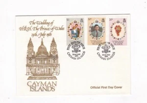 ISLAS CAYMAN ~ BODA REAL FDC CUBIERTA POSTAL PRÍNCIPE CHARLES Y DAMA DIANA  - Imagen 1 de 2