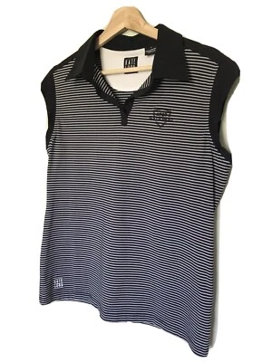 Camisa Polo Kate Lord Para Mujer Grande Azul Sin Mangas Golf Activo Azul Marino Logo ATT Foto 1 de 4