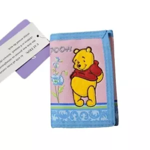 Disney Embroidered Winnie The Pooh Canvas Tri Fold Wallet - Picture 1 of 7