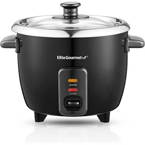 Electric Rice Cooker Warmer 6 Cup with Stainless Steel Inner Pot and Glass Lid - Picture 1 of 3