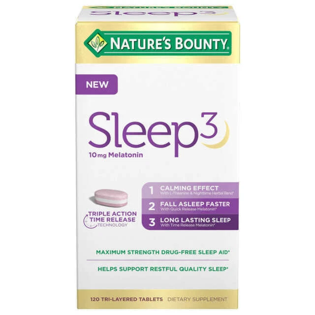 Nature's Bounty Sleep3 Melatonin - 120 Tablets
