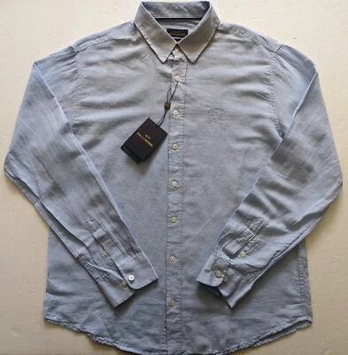 PAUL&SHARK  LIGHT BLUE Linen Shirt Size 3XL - Image 1 of 4