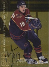 1999-00 (THRASHERS) BAP Millennium Autographs Gold #17 Nelson Emerson  