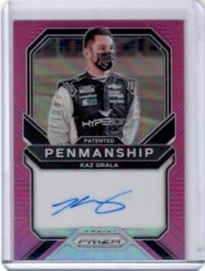 2021 Prizm Kaz Grala Penmanship Pink Prizm Auto Card /50 - Bild 1 von 2