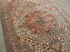 Floral Wool Rug Old Turkish Oriental Carpet Oushak Vintage Living Room Area Rug