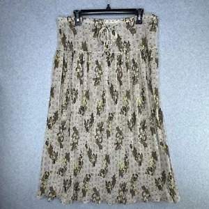 Maxi Falda para Mujer Sag Harbor Marrón Verde Paisley Floral Boho Talla Grande - Imagen 1 de 5