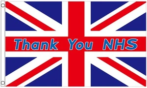 Thank You NHS Union Jack 5'x3' Flag - Genuine Charity Version - Not a Copy - Picture 1 of 3