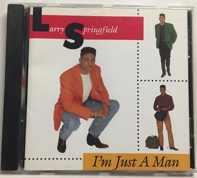 Larry Springfield - I'm Just a Man (CD,1992,Tabu,PROMO,1st Ed) RARE 1st PRESS! - Image 1 of 4