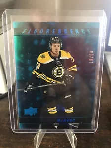 2017-18 Upper Deck Series 2 - Charlie McAvoy BLUE Fluorescence #19/50!! STUNNING - Picture 1 of 4