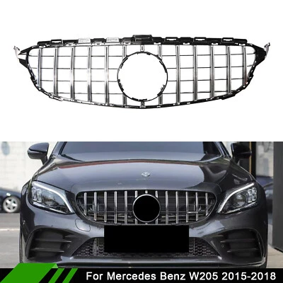 Front Bumper Grille For Mercedes Benz W205 C-Class 2015-2018 C250 C300 Grill - Изображение 1 из 4