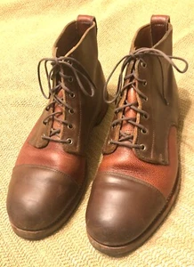 Rancourt Custom  Byron Chromexcel/Cognac Pebble Grain Leather Boots Men’s 11 D - Picture 1 of 6