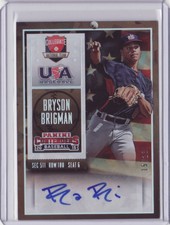 2015 Contenders USA Baseball Ticket Auto Cracked Ice Bryson Brigman 15/23 FlatSH