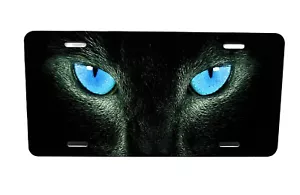CAT EYES METAL CAR NOVELTY LICENSE PLATE CAT PAWS ANIMAL LOVE FRIEND AUTO TAG - Picture 1 of 14