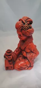 Statuary Corp vintage universale 1962 statuetta geisha rossa - Foto 1 di 5