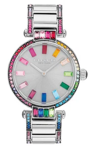 COACH Cary Rainbow Bracelet Watch, 34mm - Stainless Steel - New in Box! - Picture 1 of 4