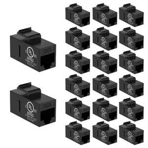 VCE UL-Listed CAT6 Keystone Coupler Pack de 20 Coupleurs Ethernet Femelle à Femelle... - Photo 1/8