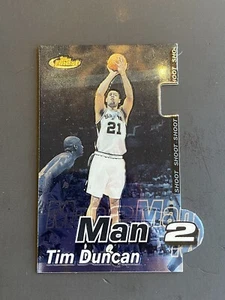 2000-01 Topps Finest #MTM/3A Tim Duncan Man 2 Man Spurs Wake Forest HOF - Picture 1 of 3