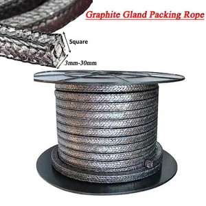 Graphite Gland Packing Rope/Shaft Seal Square Width 3mm to 30mm for Pump & Valve - Picture 1 of 9