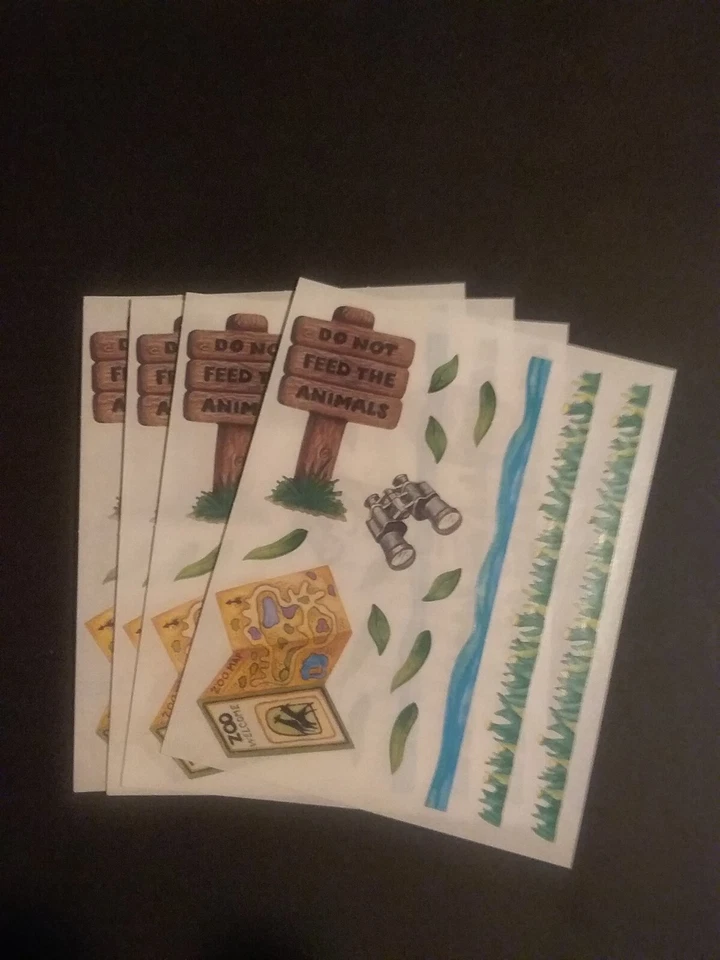 Recuerdos creativos ~ Pegatinas en bloque ~ 4" x 5" ~ No alimentes animales ~ Lote de cuatro Foto 1 de 1