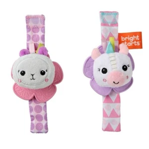 Bright Starts Rattle & Teether Wrist Pals Toy - Unicorn & Llama - Picture 1 of 2