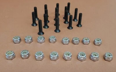 2 CONJUNTOS - Herrajes de montaje de camión de monopatín de 7/8", pernos Phillips y tuercas de bloqueo Foto 1 de 4