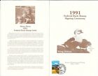 #Rw58 1991 Ceremony Program 5C Duck Stamp "King Eiders" W/O  $15.00 Stamp