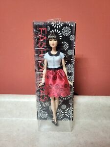 Barbie Fashionistas Doll # 19 Ruby Red Floral Black Hair Asian New Sealed 2015