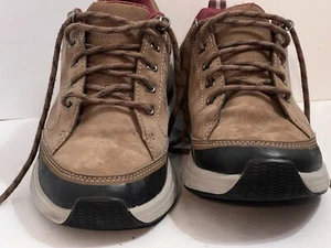 Clarks Leather Men’s Size 7 Shoes Walking Wave Walh Hiking Comfort Brown Worn 1 - Picture 1 of 11