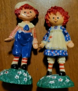 1974 Raggety Ann & Andy Dolls Minatures Figurines Hallmark Vtg Retro Collect - Picture 1 of 6