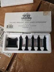 EXTENSIONES DE VALLA DE HIERRO FORJADO DEPARTAMENTO 56 Heritage Village #5515-8 nuevas en caja - Imagen 1 de 2