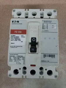 1) New Take Out! Eaton FD3030BP10 30A 3P 600V 35k Bolt On Circuit Breaker - Picture 1 of 4