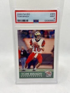2000 Pacific PSA 9 Michigan Wolverines Tom Brady Rookie Card #403 JC - Picture 1 of 2