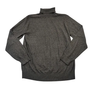 Kallspin Turtleneck Sweater Men Large Tall - LT - Gray Cashmere Wool Blend - Picture 1 of 10