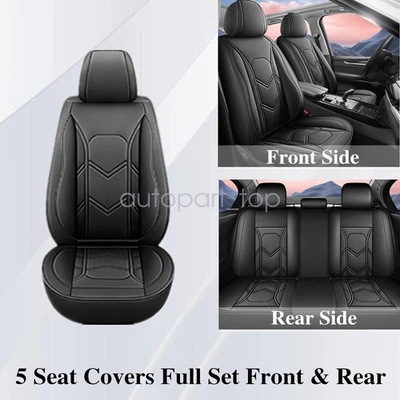 For Nissan Rogue Versa Maxima X-Trail ARIYA Car Seat Cover PU Leather 5-Seats - Image 1 of 4