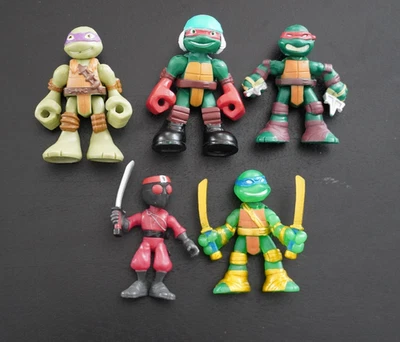 NICKELODEON VIACOM HALF SHELL HEROES TEENAGE MUTANT NINJA TURTLES FIGURE LOT - Image 1 of 2