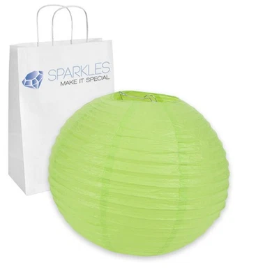 Linterna de papel china de 14 pulgadas 5 piezas - Verde manzana - Boda fiesta evento bs Foto 1 de 4